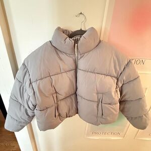 H-m Women's Grey and Cream Jacket